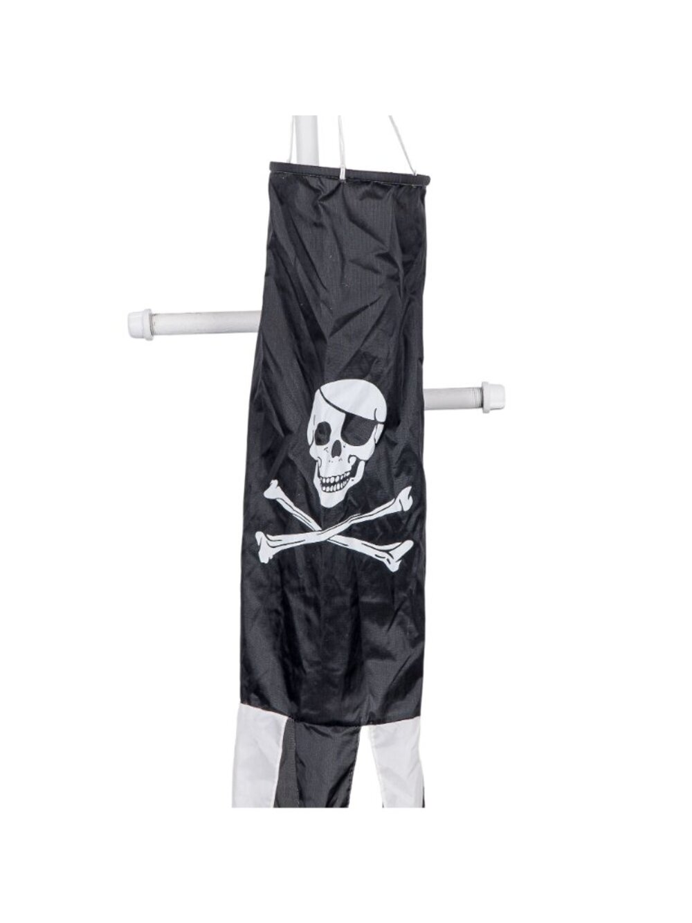 Pirate Windsock Skull Bones Black White Halloween House Decor Garden Flag Party - Picture 3 of 8